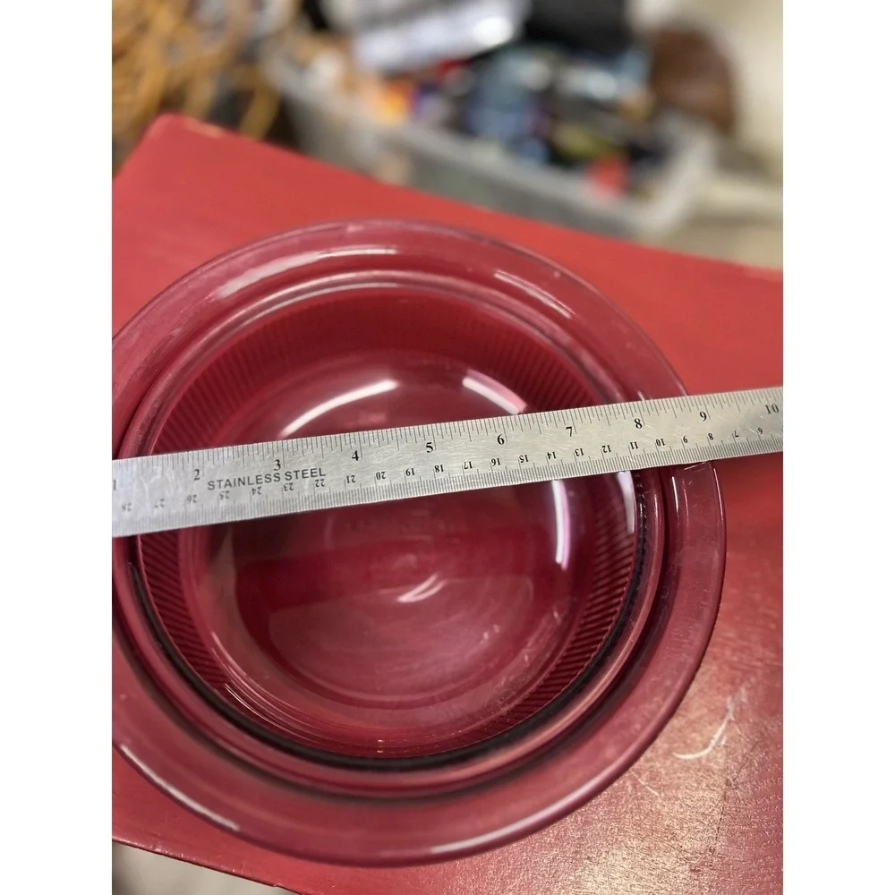 Set Of 2 CORNING WARE VISION CRANBERRY‎ OPEN 1 QUART, 24oz Casserole Dishes